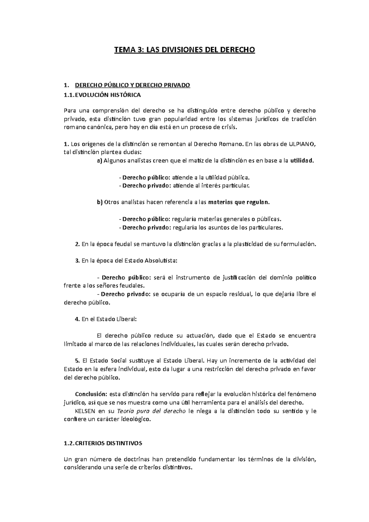 TEMA 3 LAS Divisiones DEL Derecho - TEMA 3: LAS DIVISIONES DEL DERECHO ...