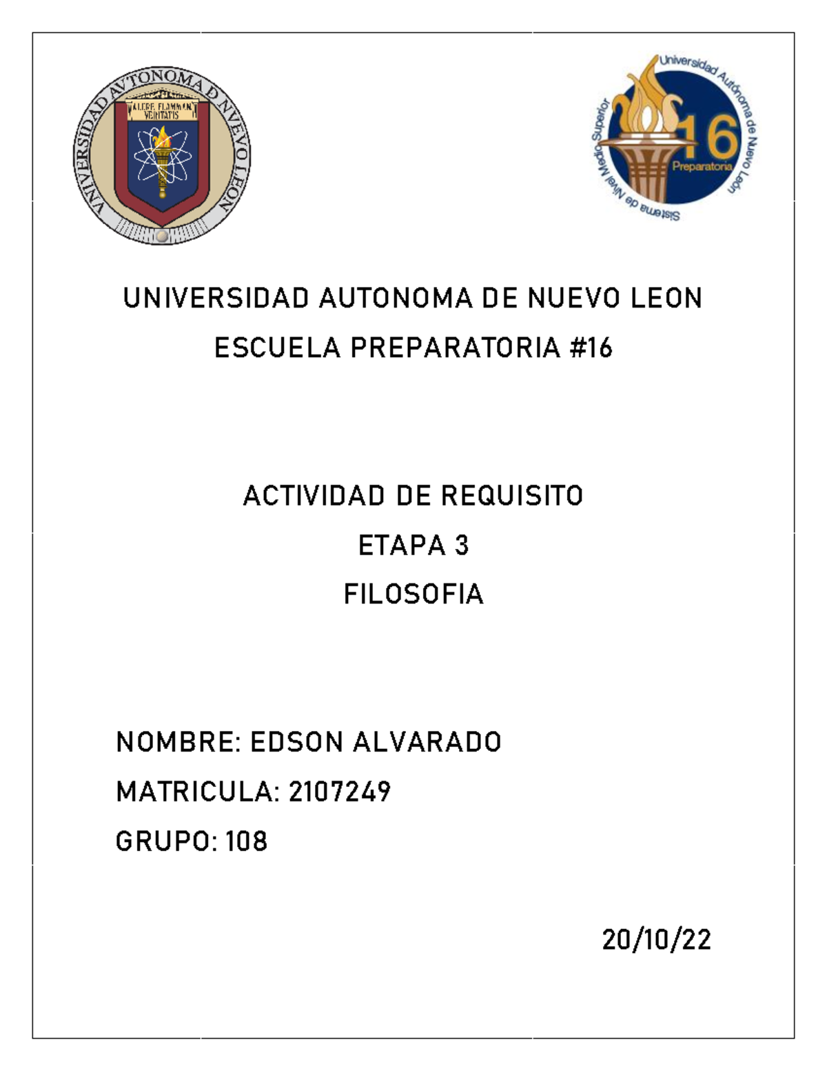 EAAT AR-E3 FILO - tarea de filoooo ev 3 - UNIVERSIDAD AUTONOMA DE NUEVO ...