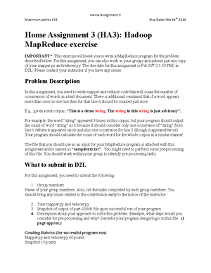 HA 5 - Project Experiment Procedure - Home Assignment 5 Maximum points ...