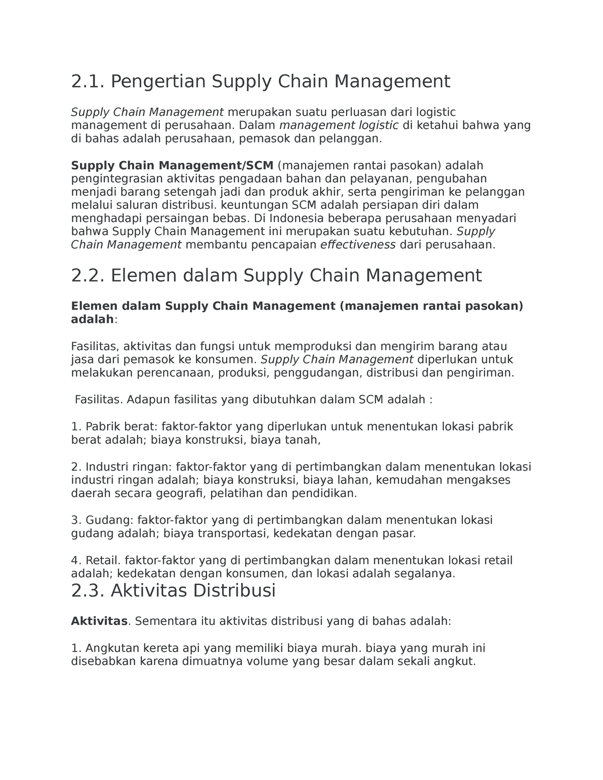 2. Supply Chain Management - 2. Pengertian Supply Chain Management ...