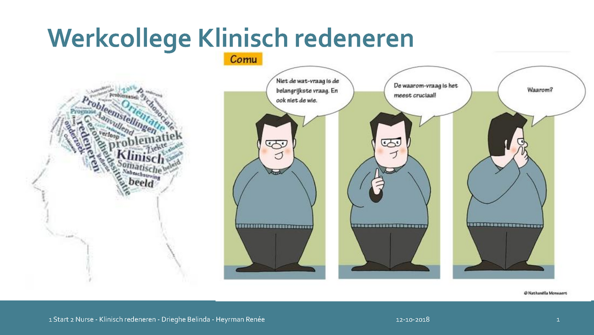 Werkcollege Klinisch Redeneren Notities - Warning: TT: Undefined ...