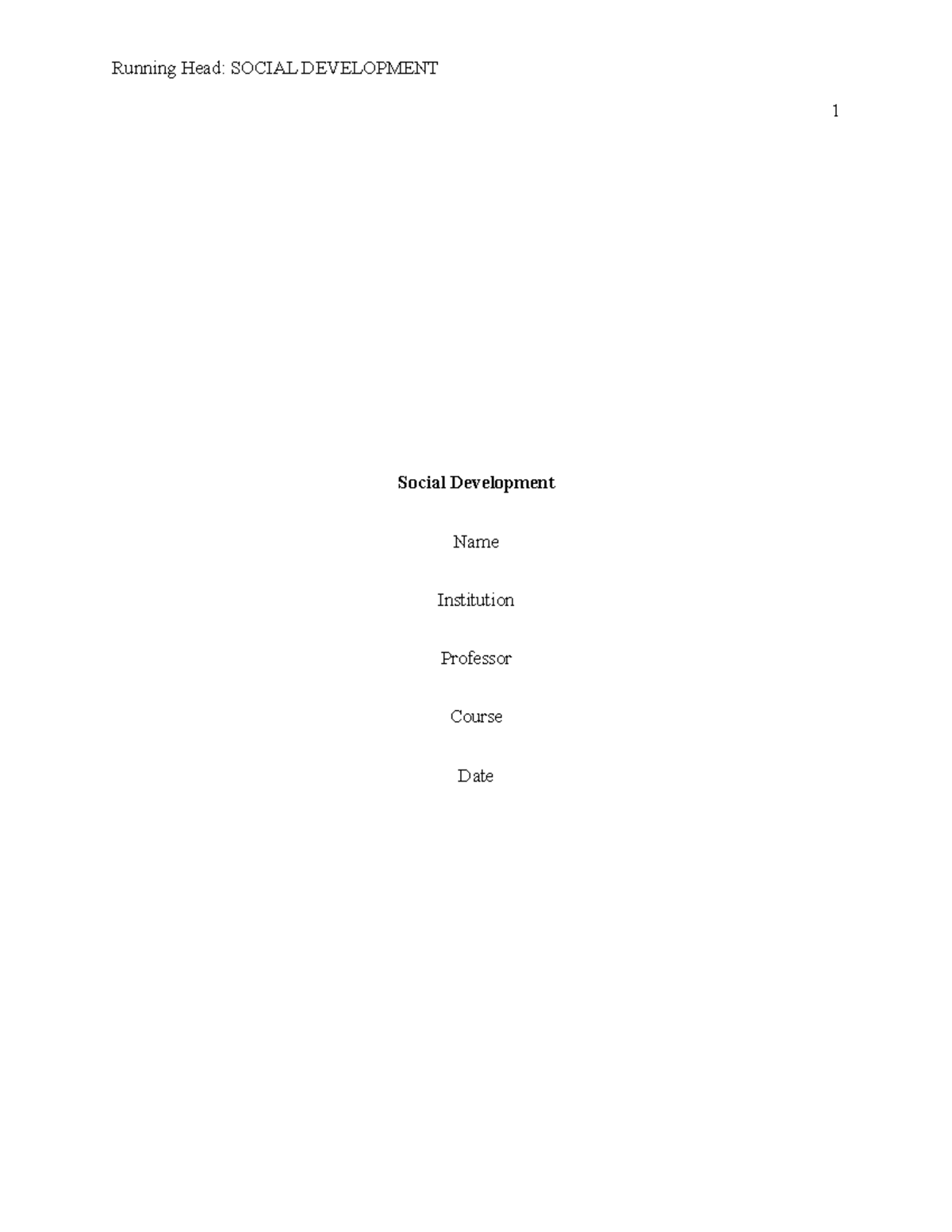 Social development - academic writing experience and reference material ...
