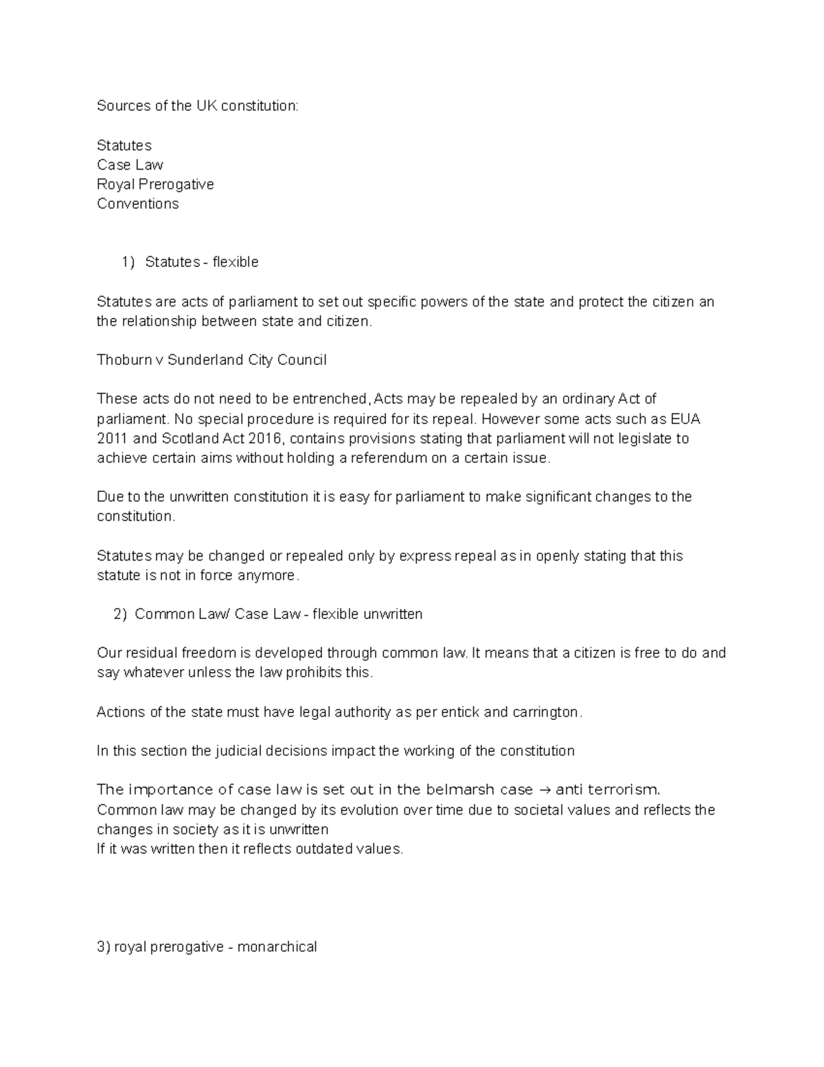 Public Law Revision Statutes, Common Law and Royal Prerogative