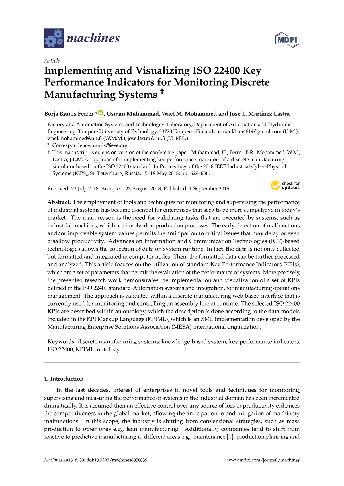 Implementing And Visualizing ISO 2018 - Machines Article Implementing ...