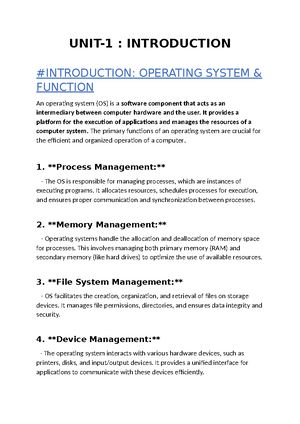 Operating System syllabus updated - Operating System Course Code ...