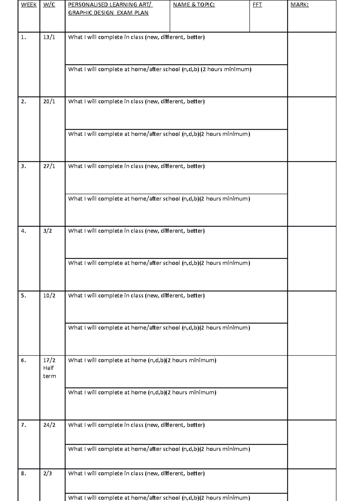 personalised-exam-planner-week-w-c-personalised-learning-art-graphic