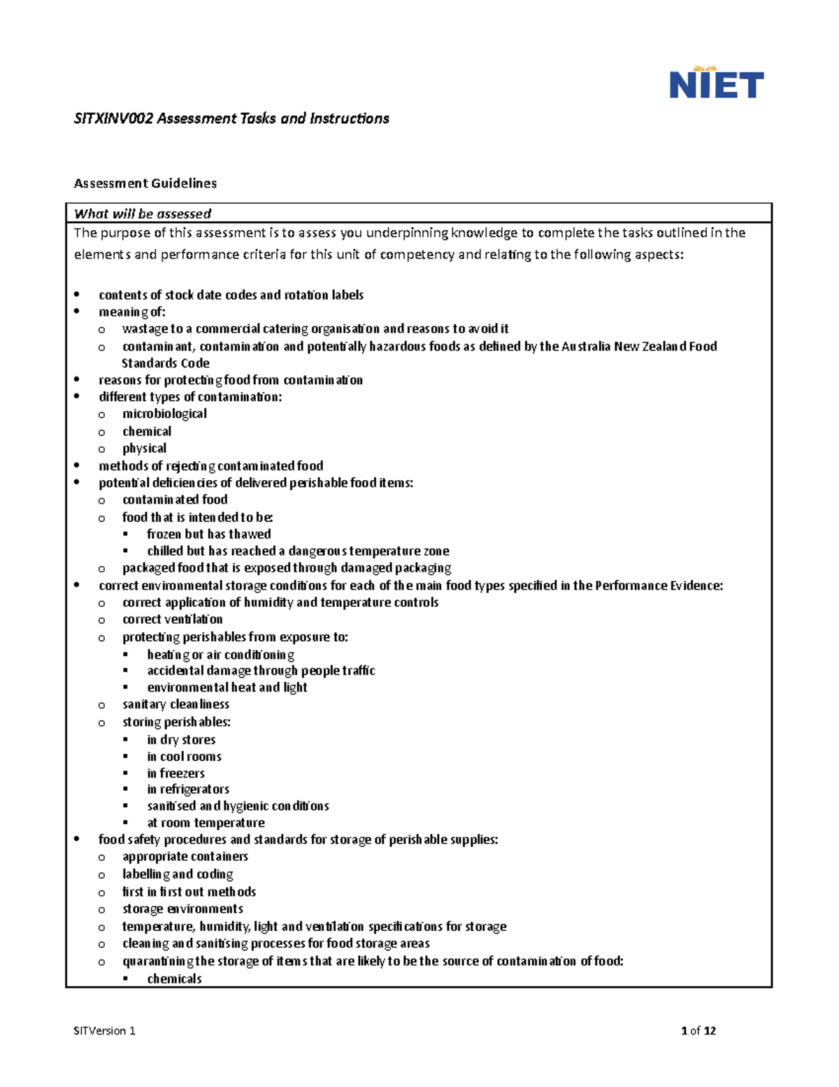 sitxinv-002-assessment-sitxinv002-assessment-tasks-and-instructions