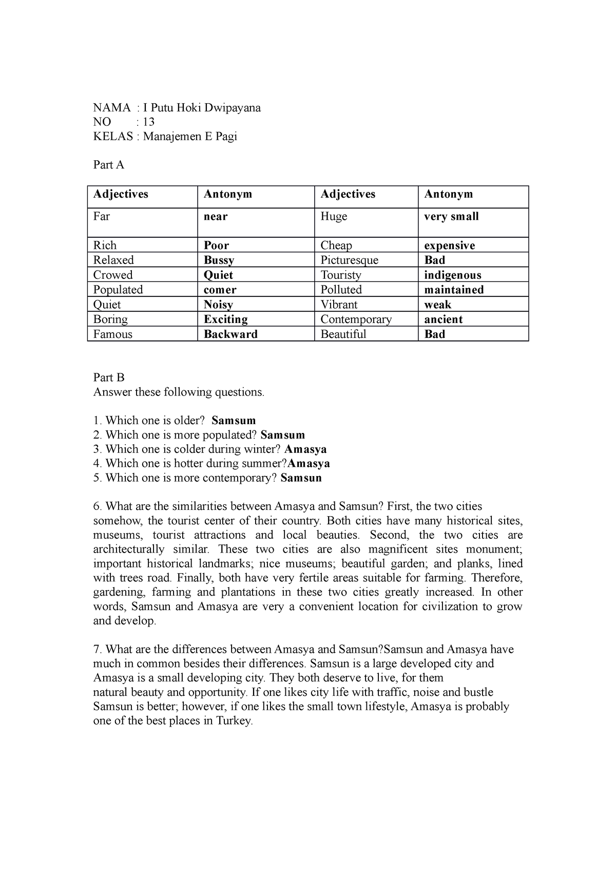 B Ing Meet 10 - Bahsa Inggris - NAMA : I Putu Hoki Dwipayana NO : 13 ...