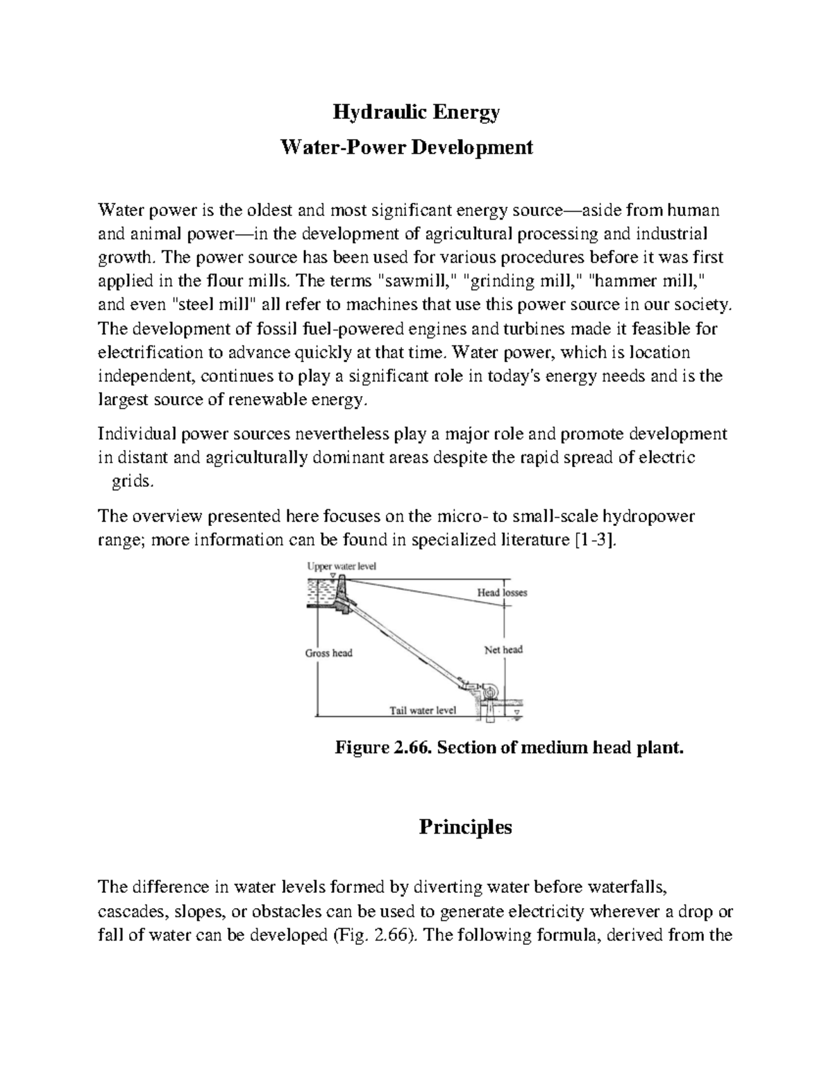 Agricultural Engineering chapter 2 Energy for Biological Systems [Hydraulic Energy] part 1 Studocu