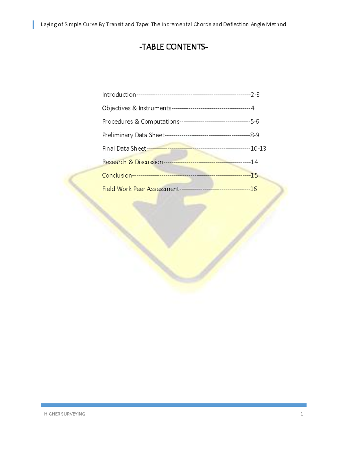 laying-of-simple-curve-by-transit-and-ta-table-contents-introduction