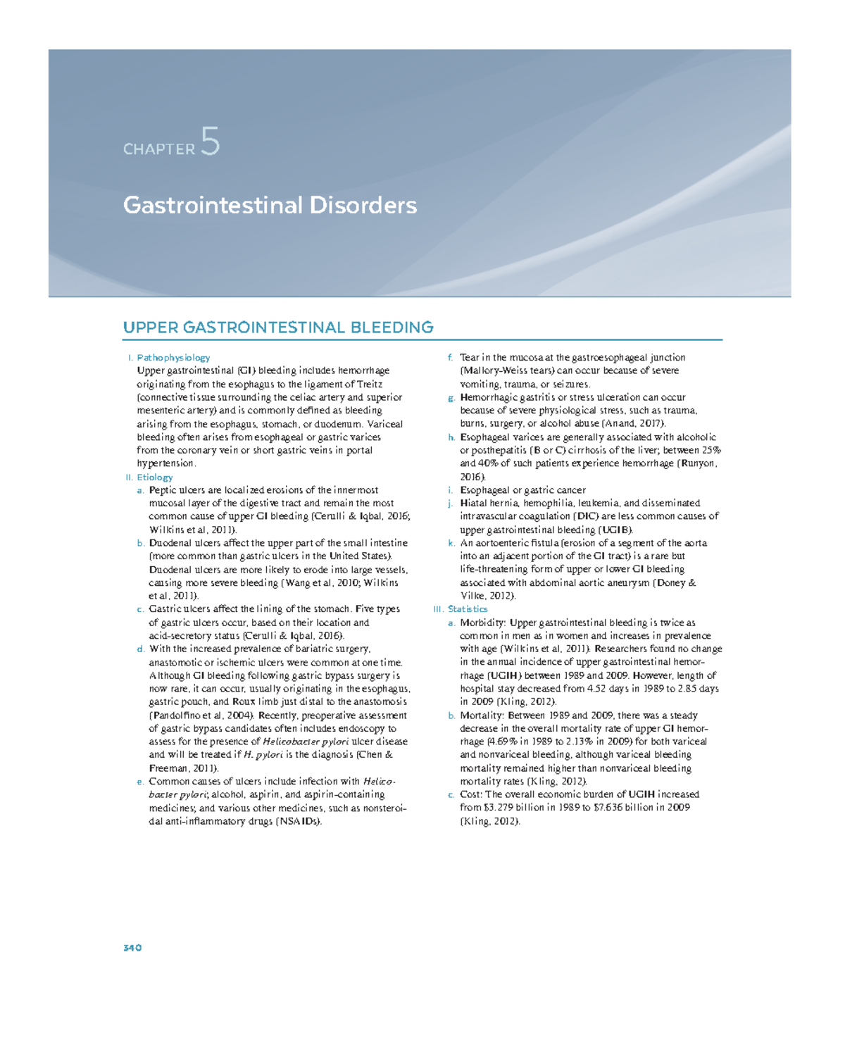 Doenges - UPPER GASTROINTESTINAL BLEEDING CHAPTER 5 Gastrointestinal ...