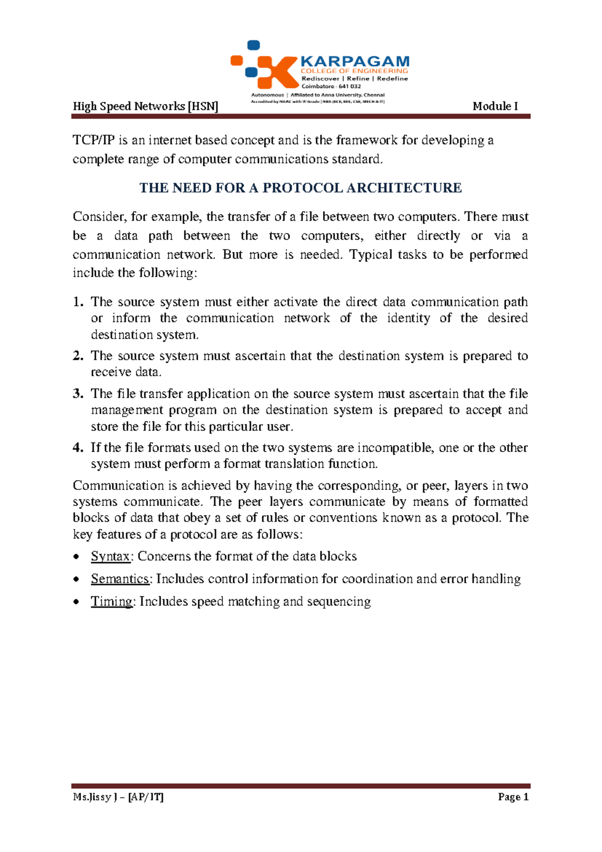 1.4.a.TCP IP Protocol Architecture - TCP/IP is an internet based ...