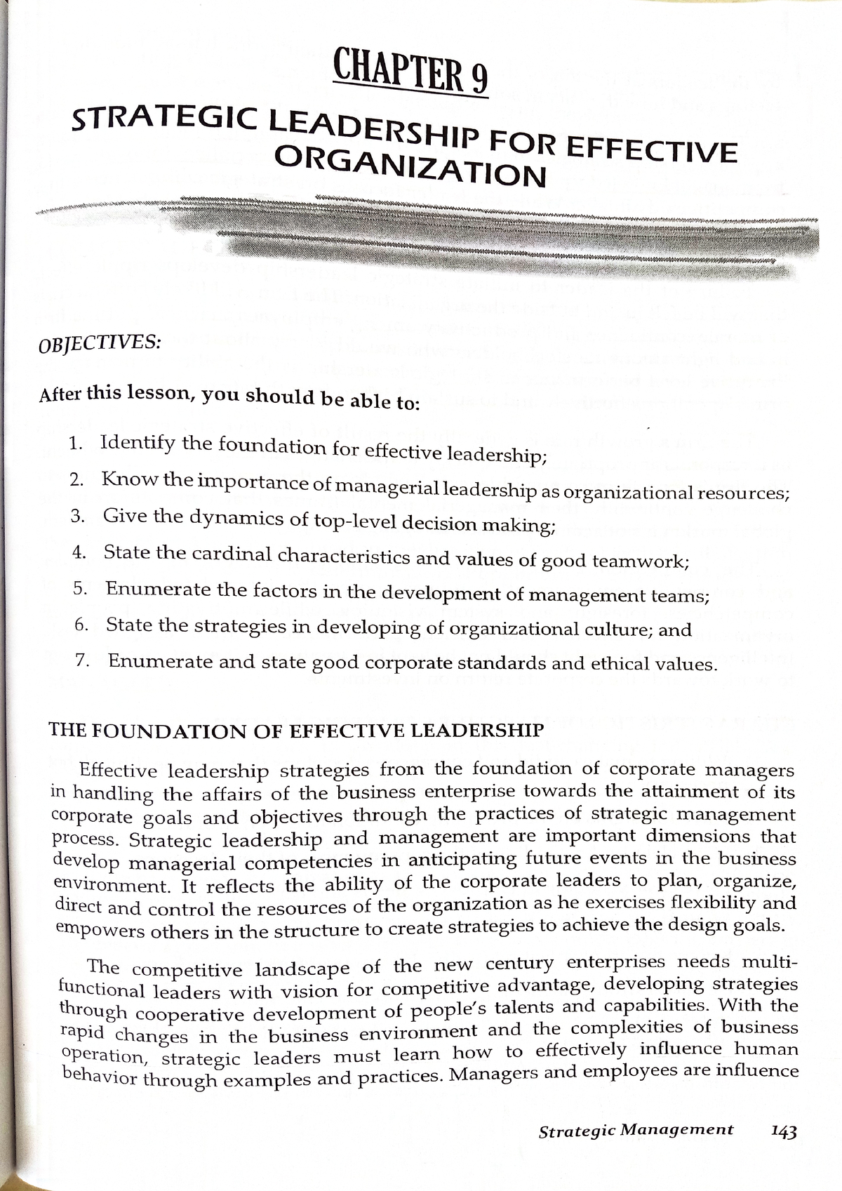 strategic management and leadership assignments