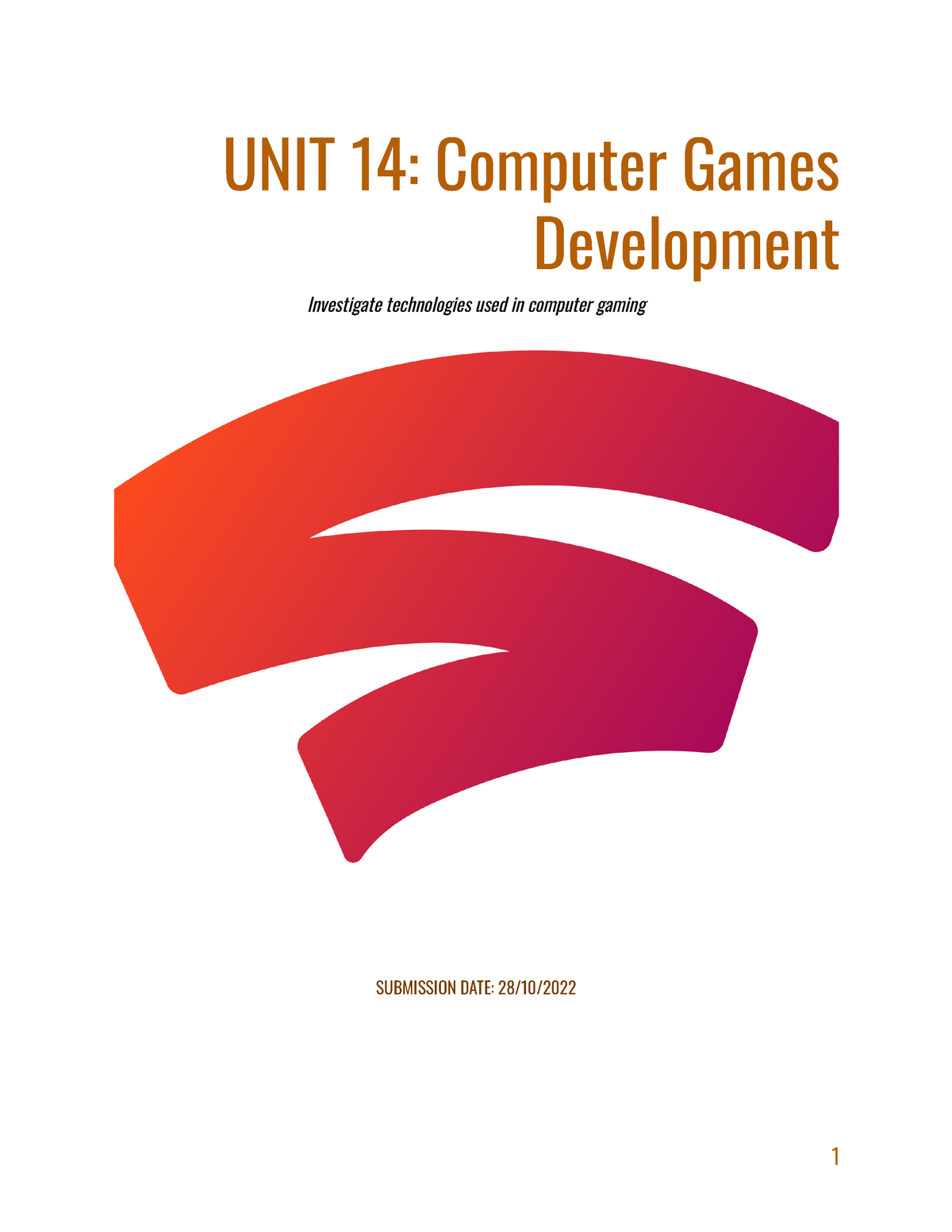 unit 14 computer games development assignment 2