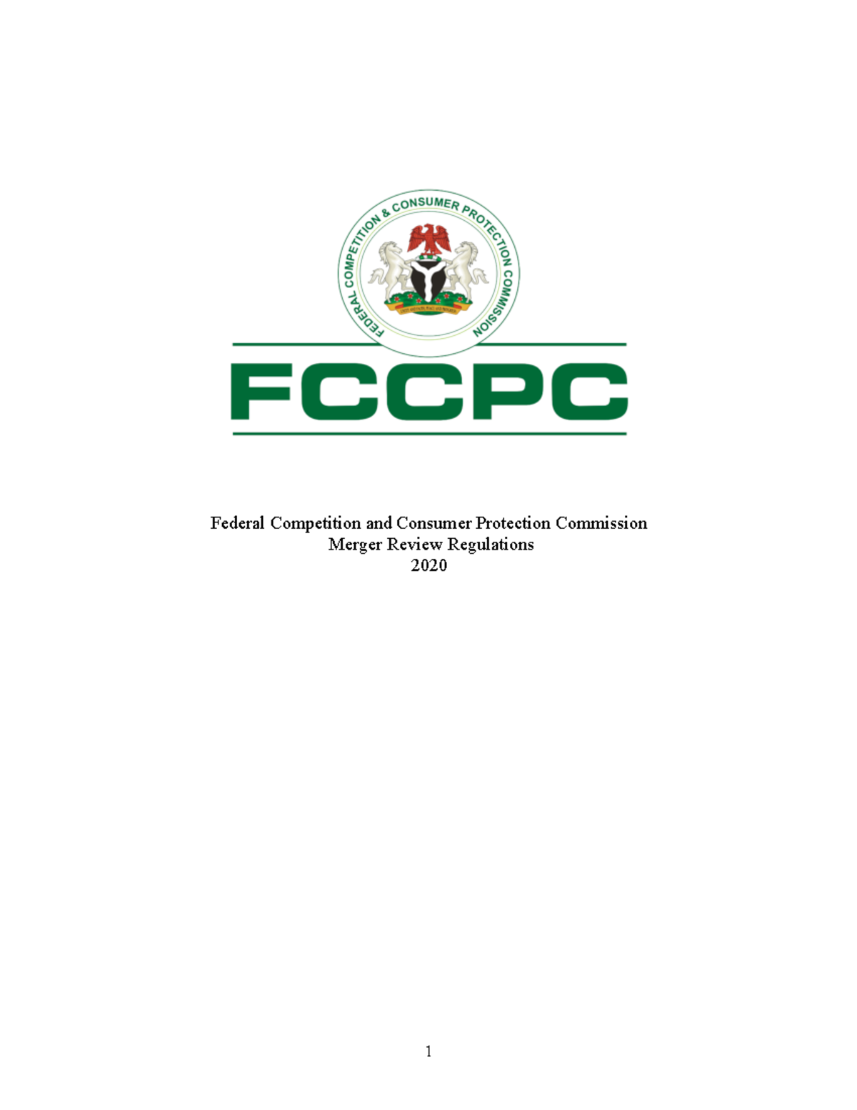 7. Draft Merger Review Regulations Fccpc - Federal Competition and ...