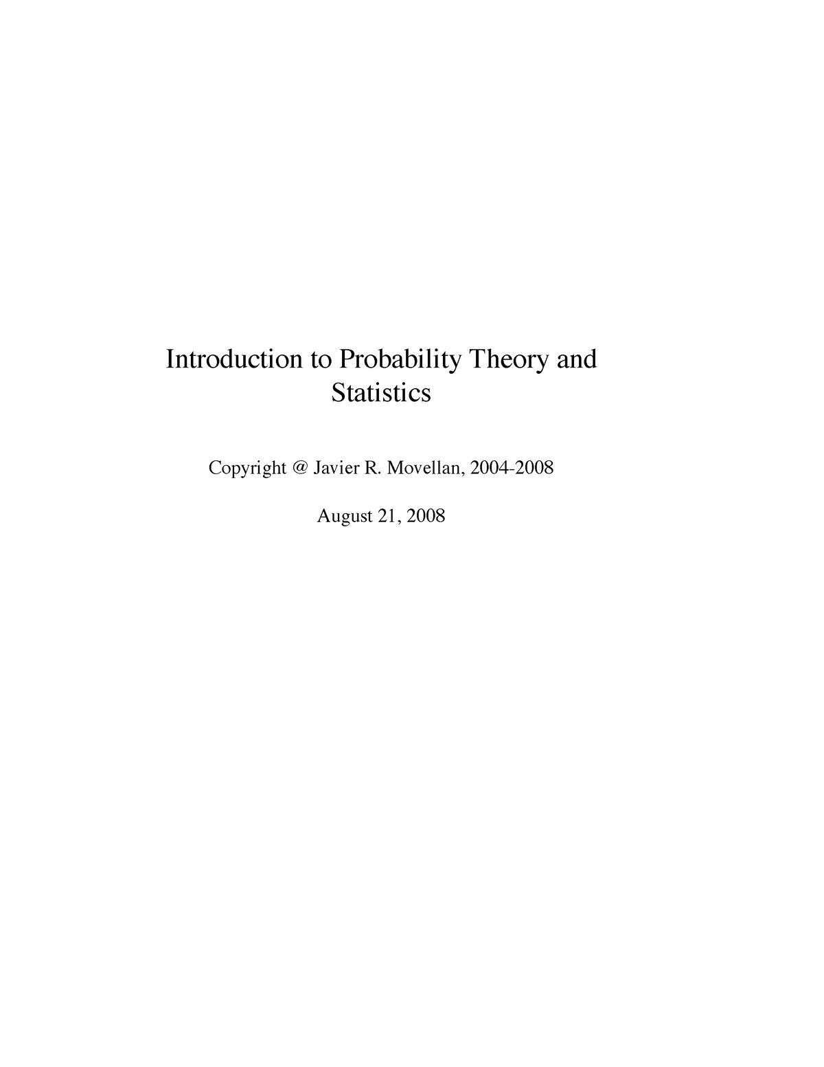 thesis about statistics and probability