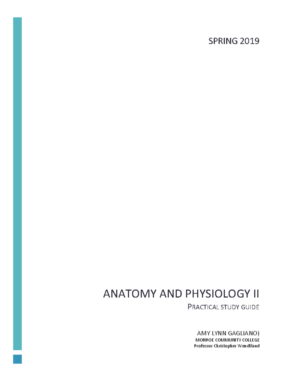 Lab Practical 2 Study Guide Weeks 8-16 Labs 7-14 PDF - SPRING 2019 ...