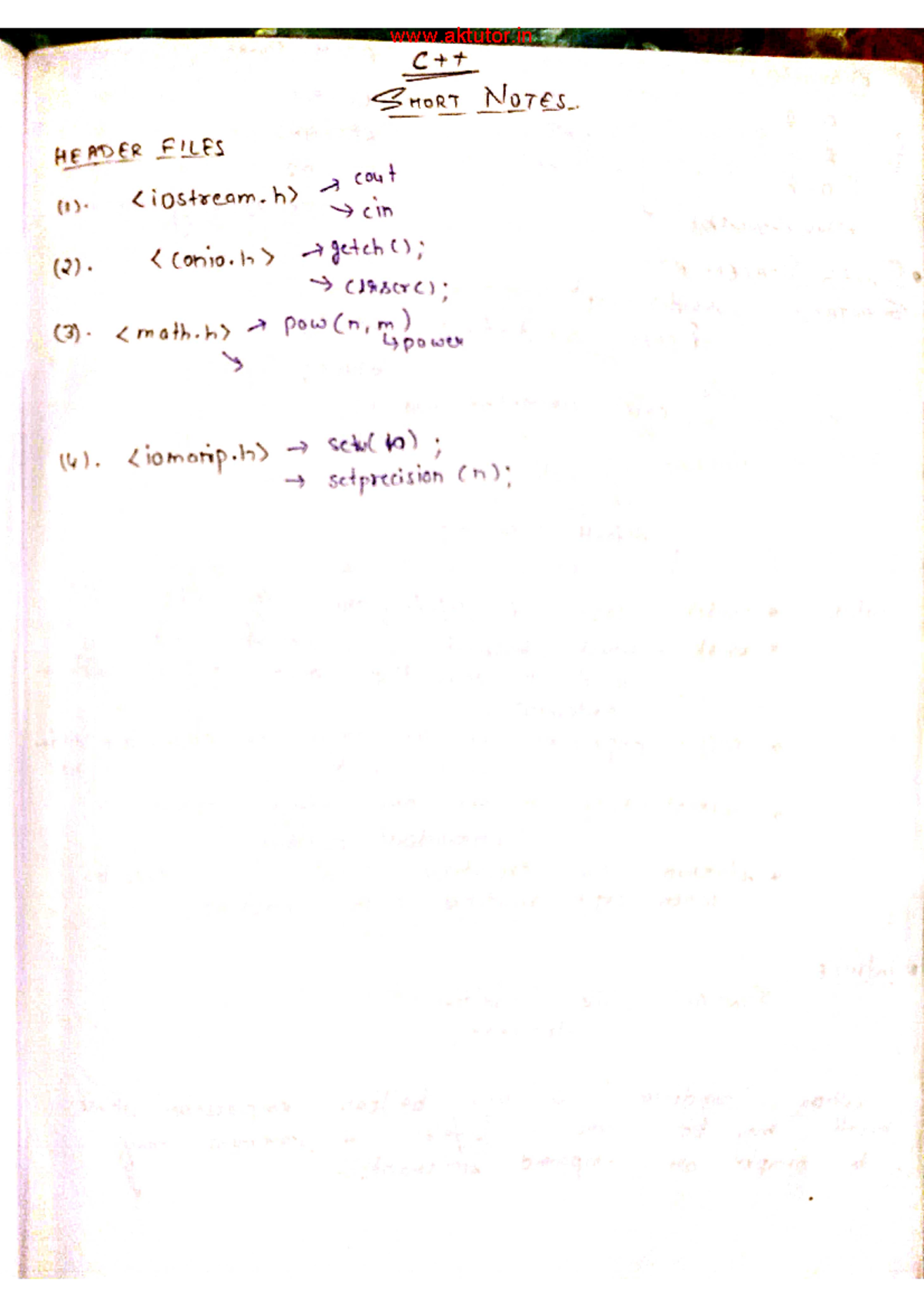 C Programming Btech 1st Yr Notes - B.tech CSE 1st Year - Studocu