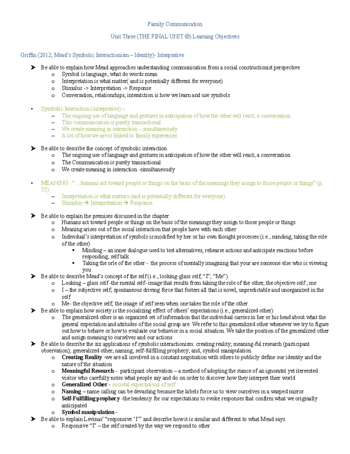 Fam Com Fall20 Unit Three Learning Objectives - Family Communication ...