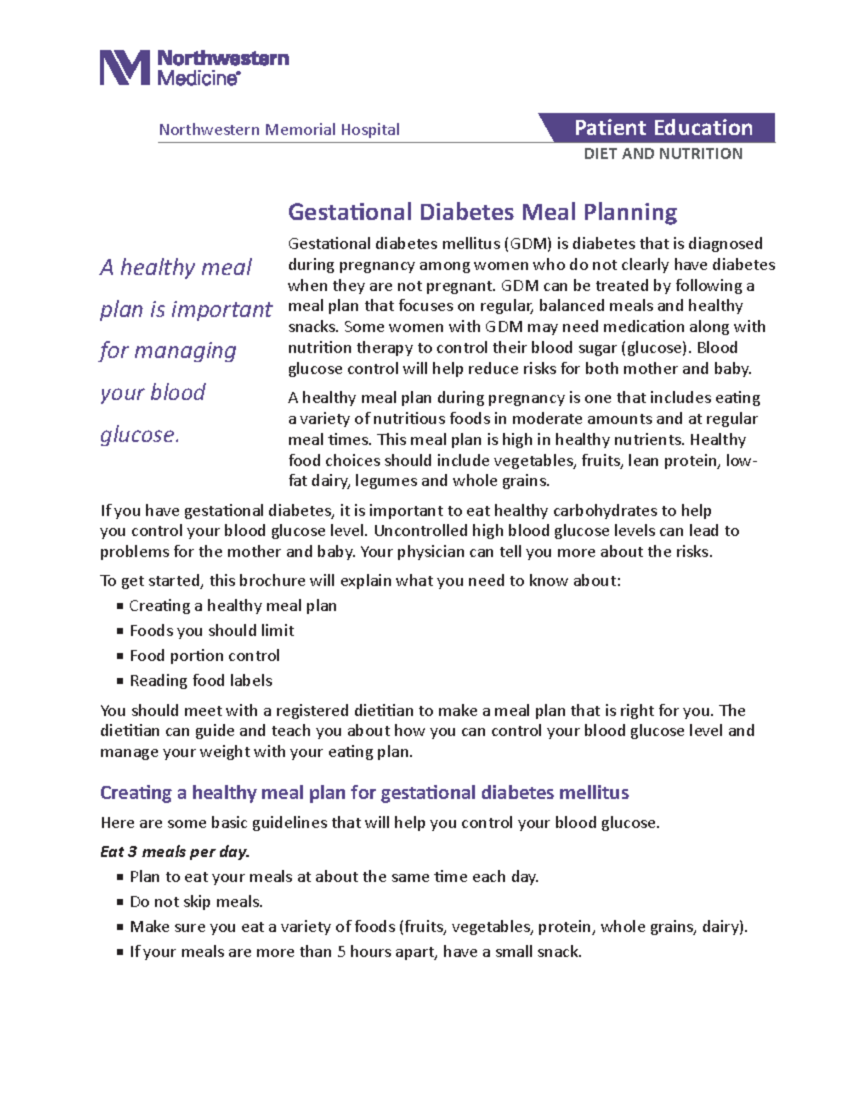 northwestern-medicine-gestational-diabetes-meal-planning-gestational