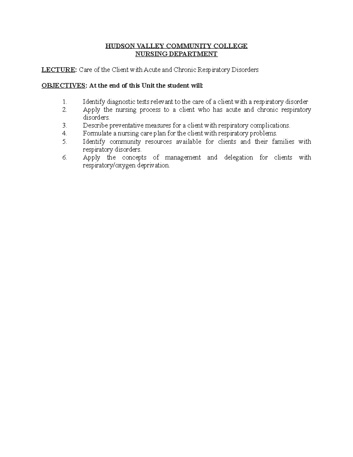 Exam April 3 2019, questions HUDSON VALLEY COMMUNITY COLLEGE NURSING