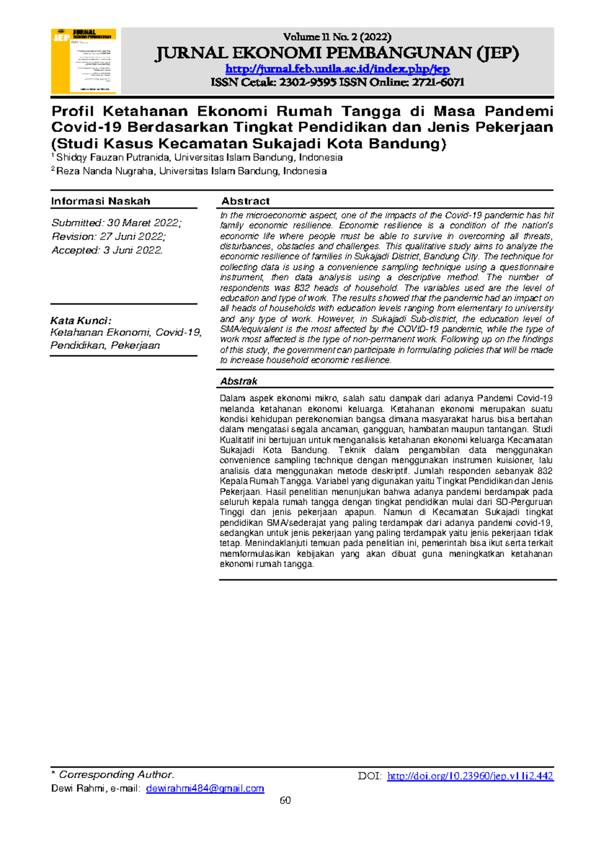 442-Article Text-1926-2-10-20220703 - Corresponding Author. DOI: Doi/10 ...