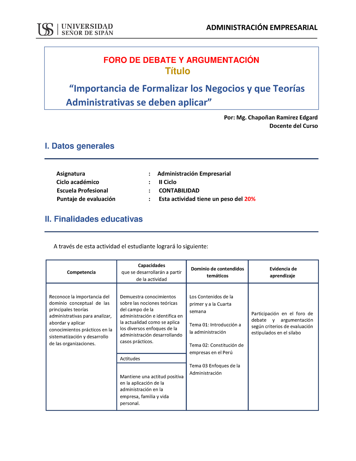 Guia Foro De Debate Y Argumentación - FORO DE DEBATE Y ARGUMENTACIÓN ...