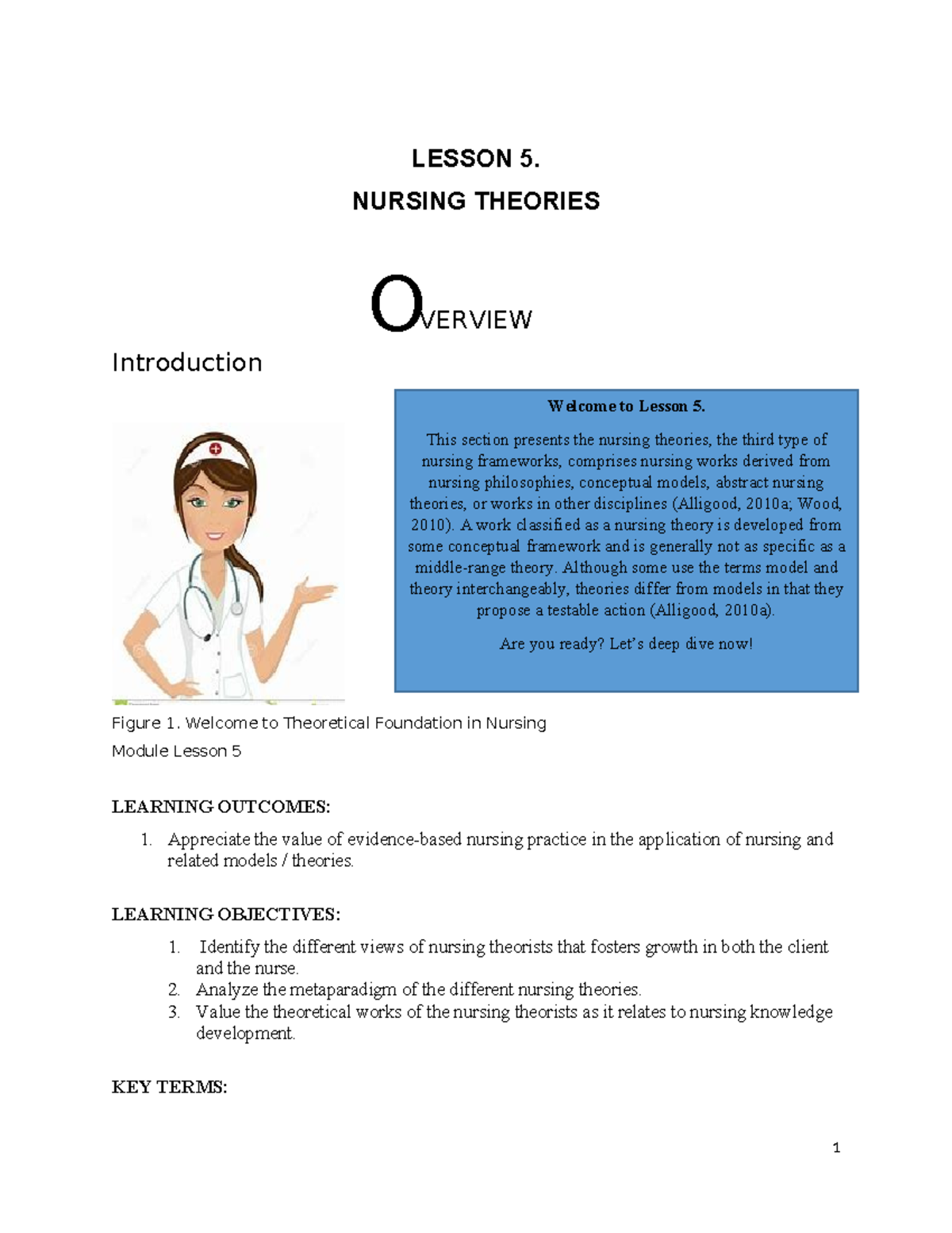 TFN- Lesson-5 - Theoretical Foundations of Nursing - LESSON 5. NURSING ...