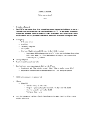 Gmfm 66 Score Sheet