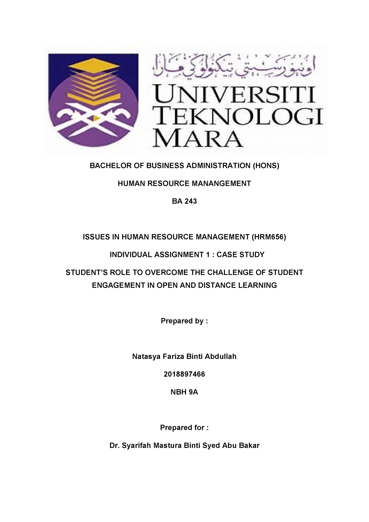 ba degree management research paper pdf