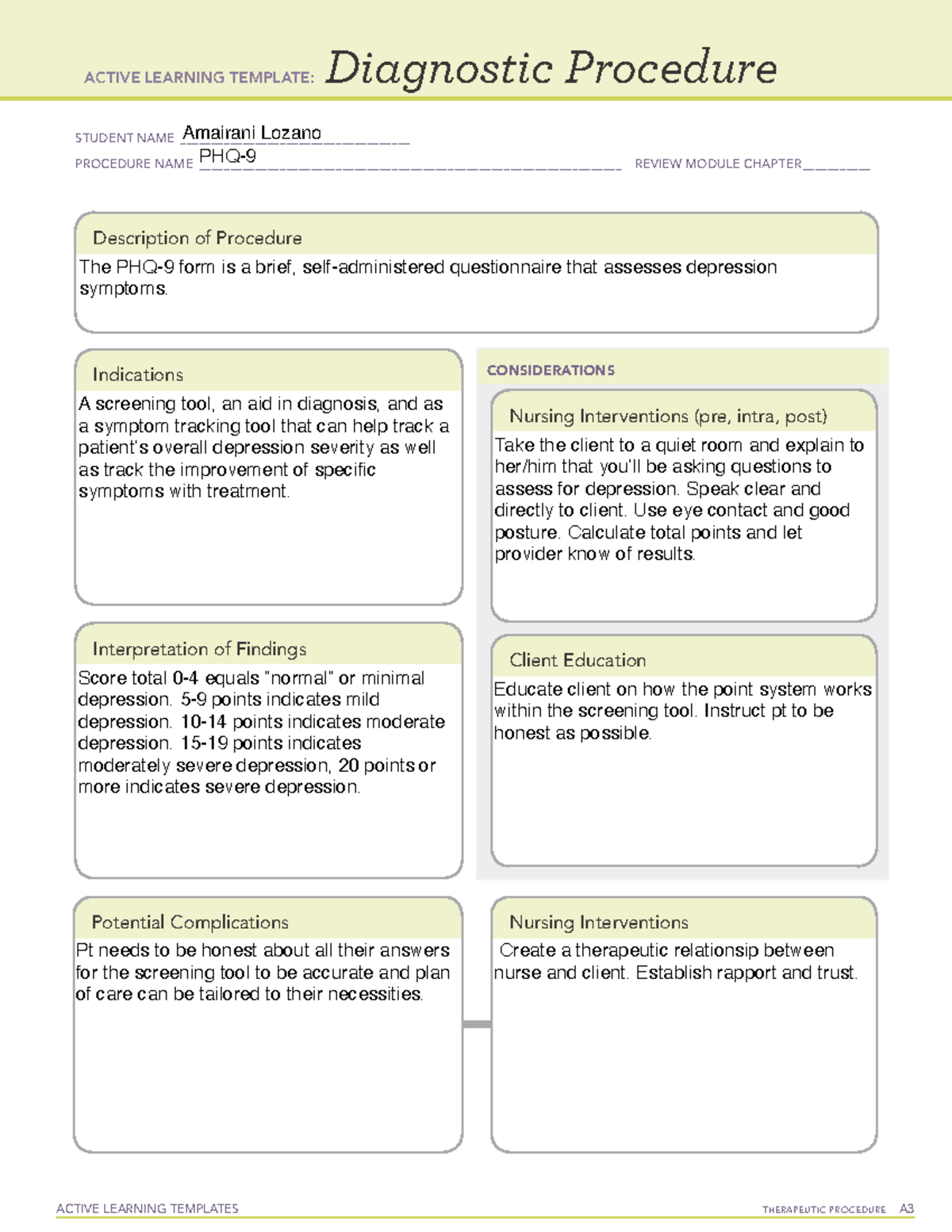 PHQClinical 4 - ati template - ACTIVE LEARNING TEMPLATES THERAPEUTIC ...