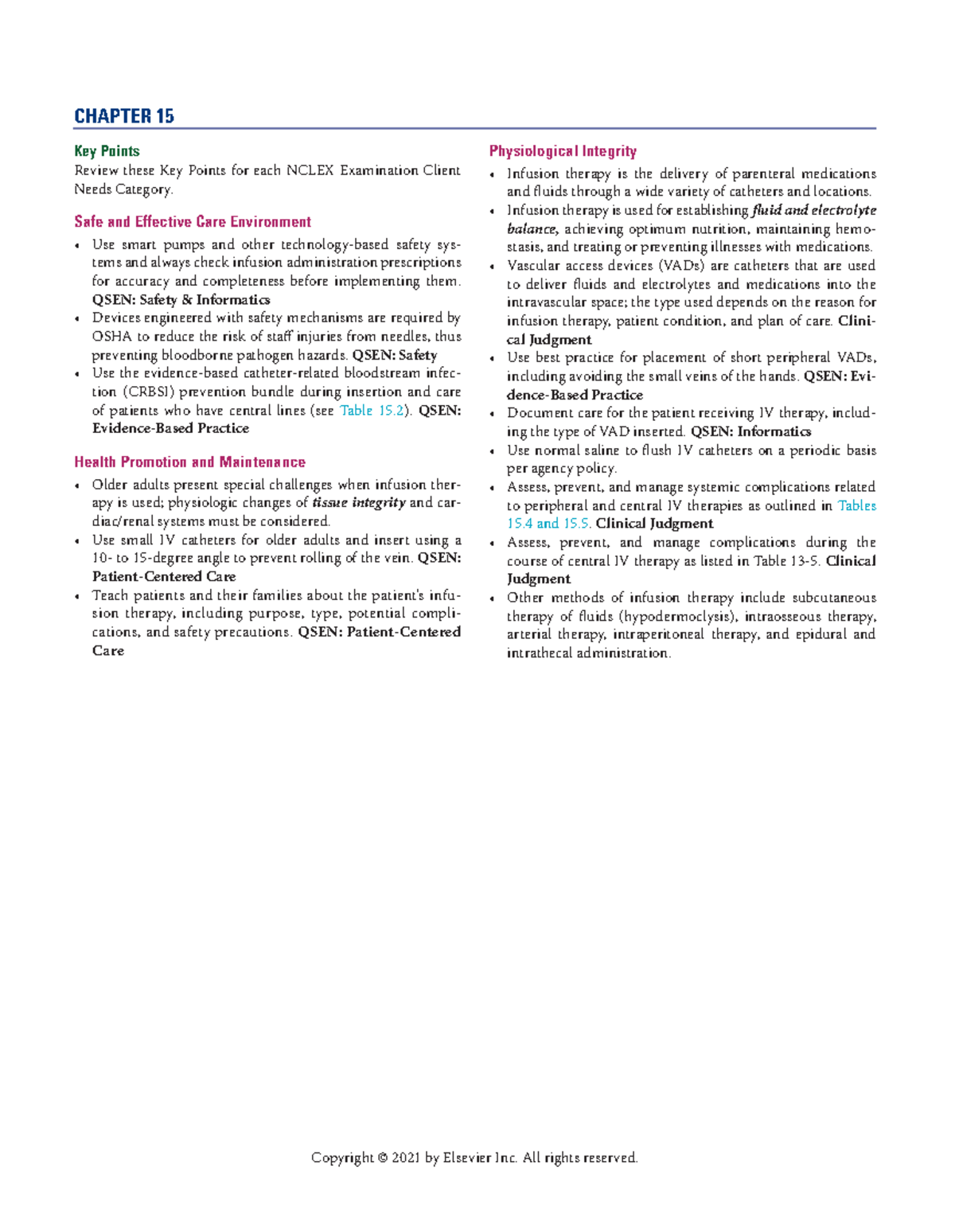 Chapter 015 Iggy, Medical Surgical CHAPTER 15 Key Points Review