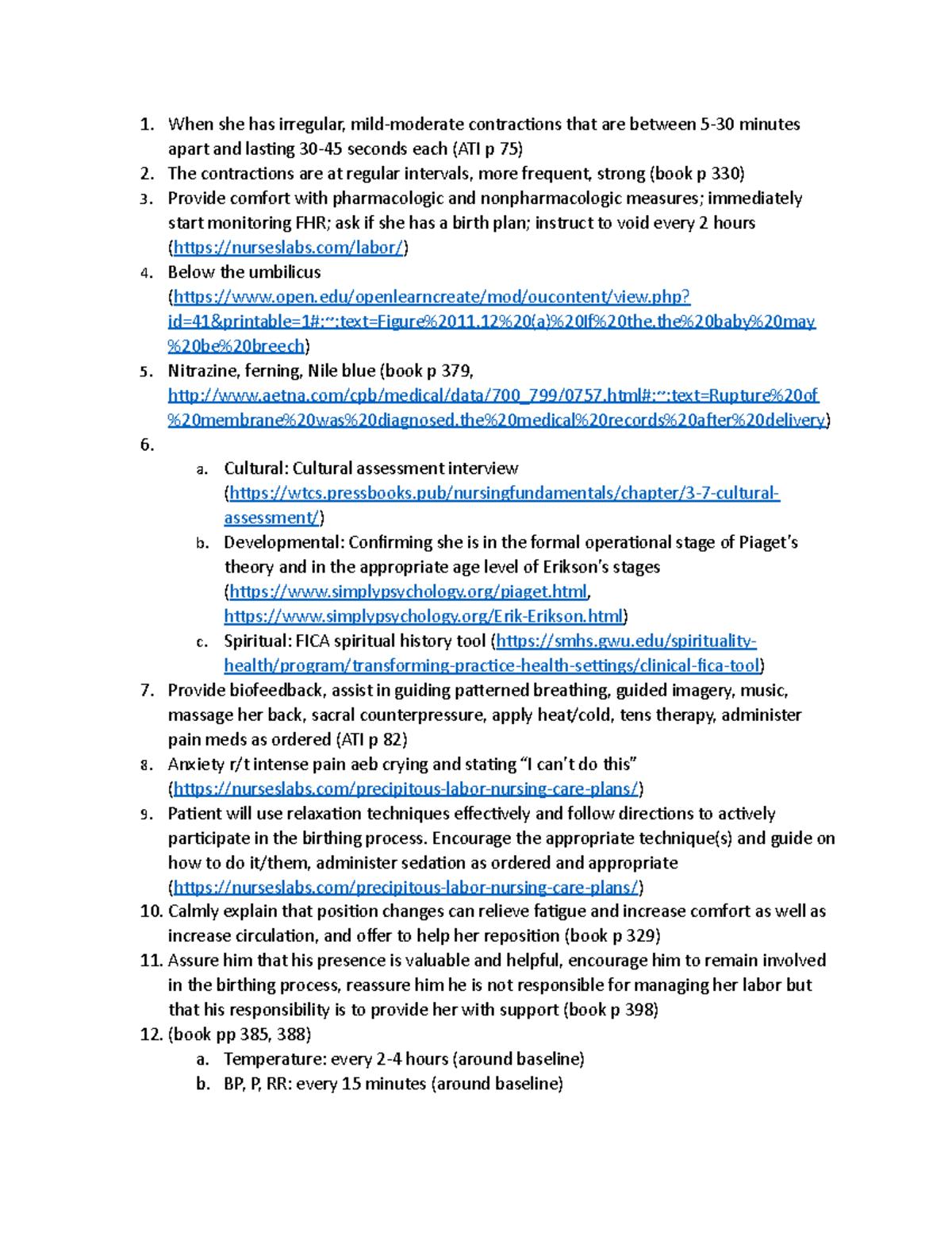 OB Case study 2 answers - When she has irregular, mild-moderate ...