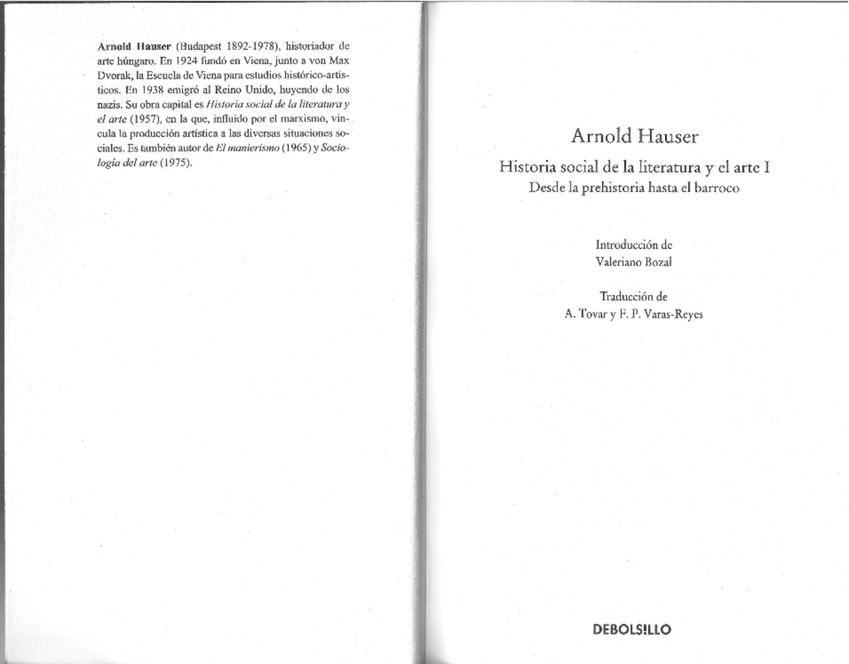 2C-Texto N°15. Hauser, A. Historia social de la literatura y el arte I ...