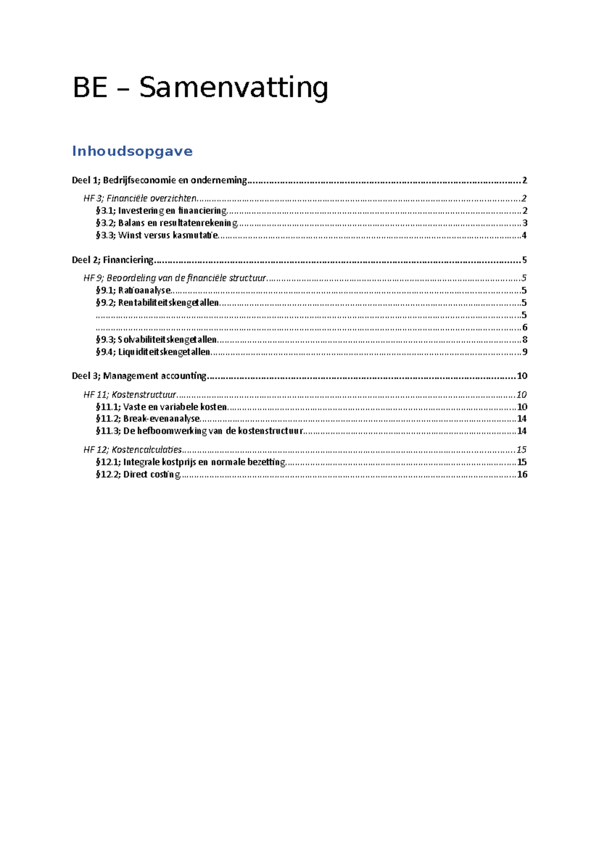 BE - Basisboek Bedrijfseconomie - Samenvatting Van: Hoofdstuk 3 ...