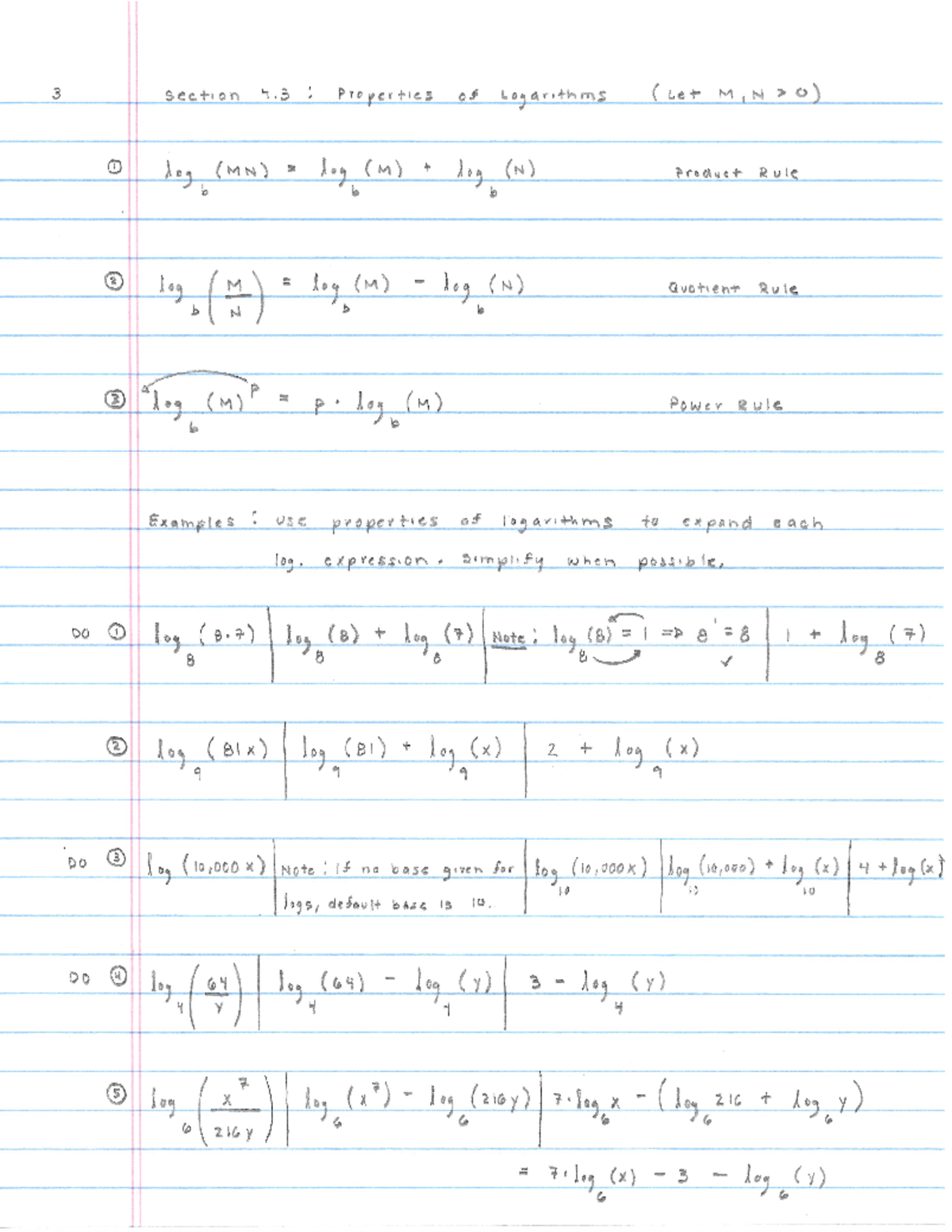 Section 4 - log prop - MAT 171 - Studocu