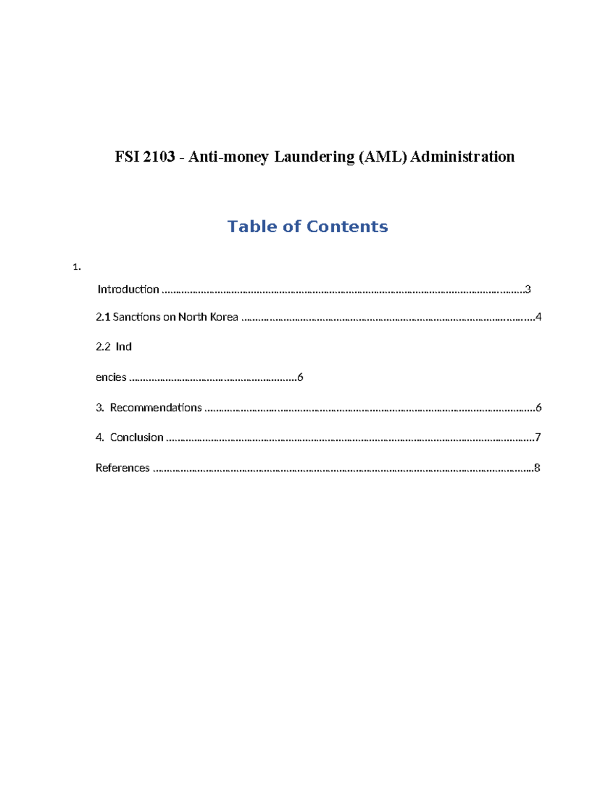 Individual Assignment - FSI 2103 - Anti-money Laundering (AML ...
