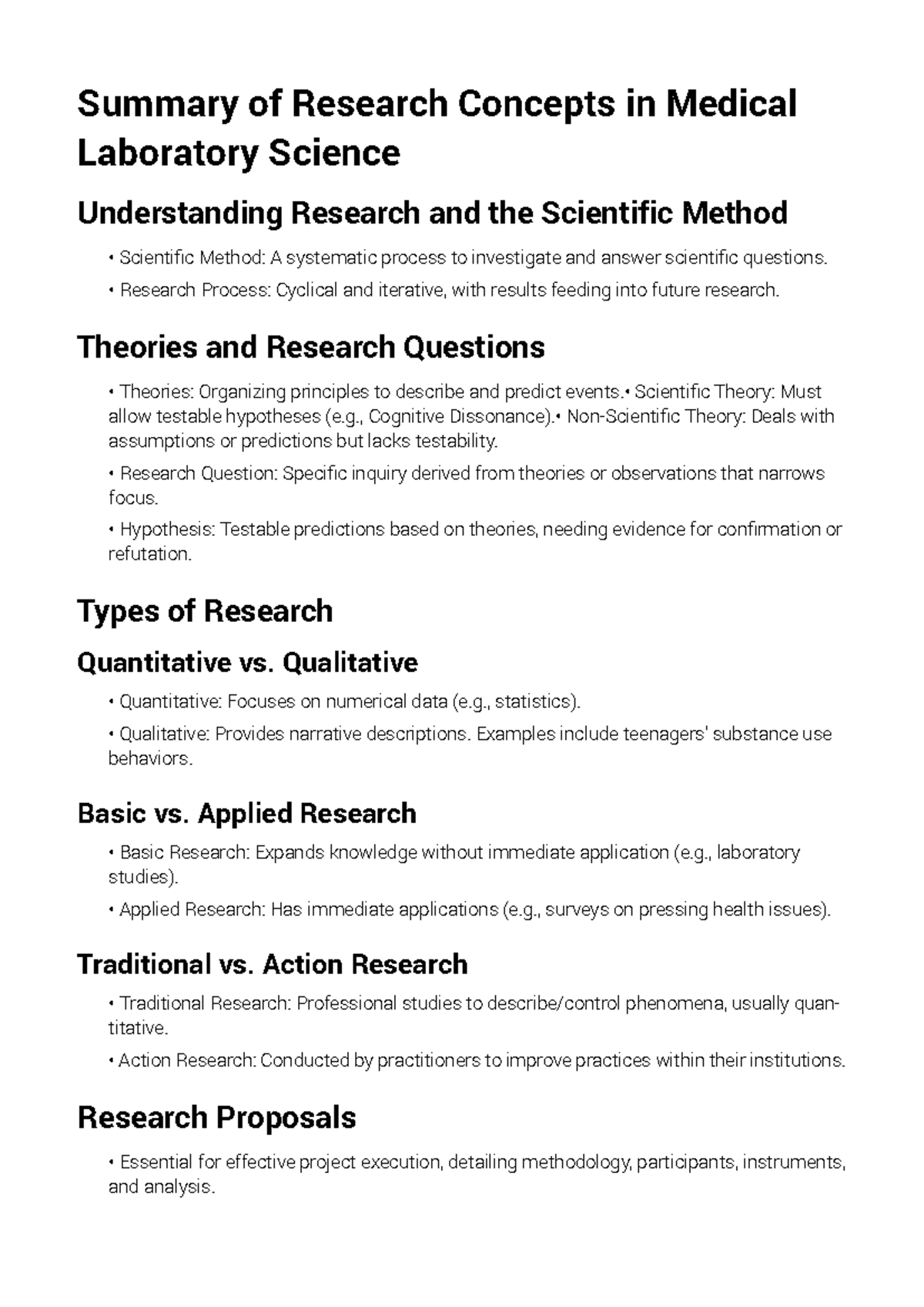 Raena ai summary auziq 2 - Summary of Research Concepts in Medical ...
