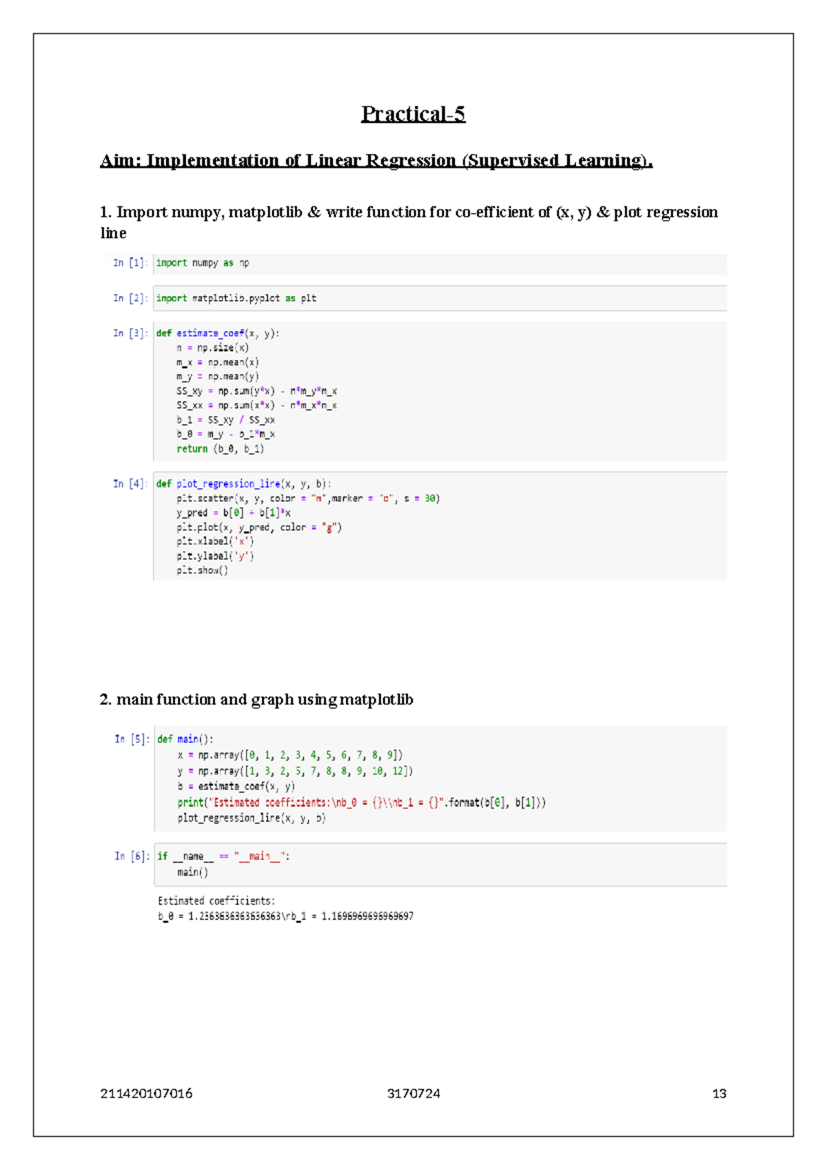 Practical 5 ML - Machine learning - Practical- Aim: Implementation of ...