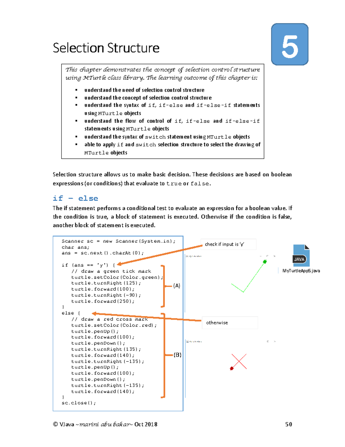 VJava-5-Selection_Structure - 5 Selection Structure This chapter ...