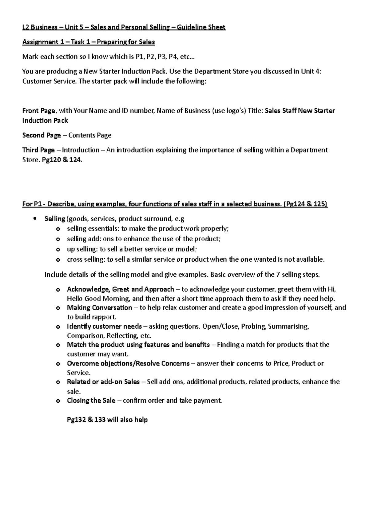 1. Unit 5 Assignment 1 P1, P2, P3, P4, M1, M2, D1 Guidelines L2