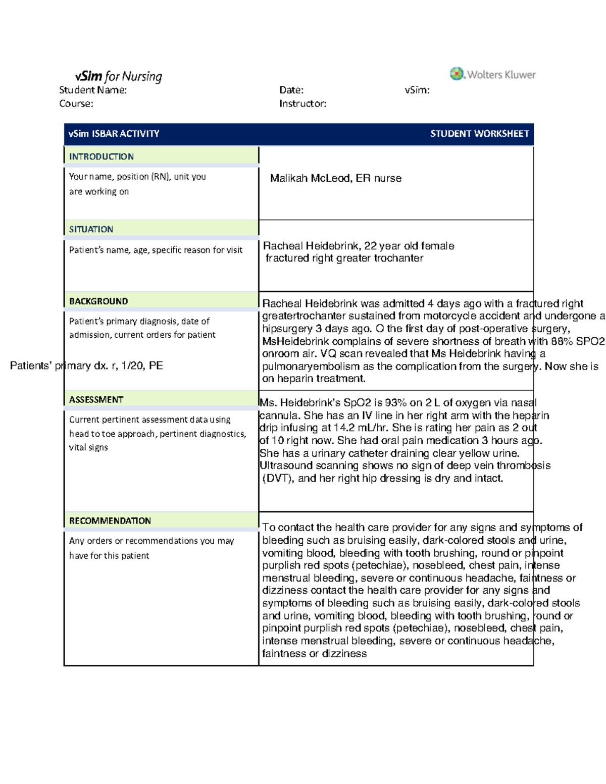 V Sim Isbar Activity.docx - Google Docs - Student Name: Date: vSim ...