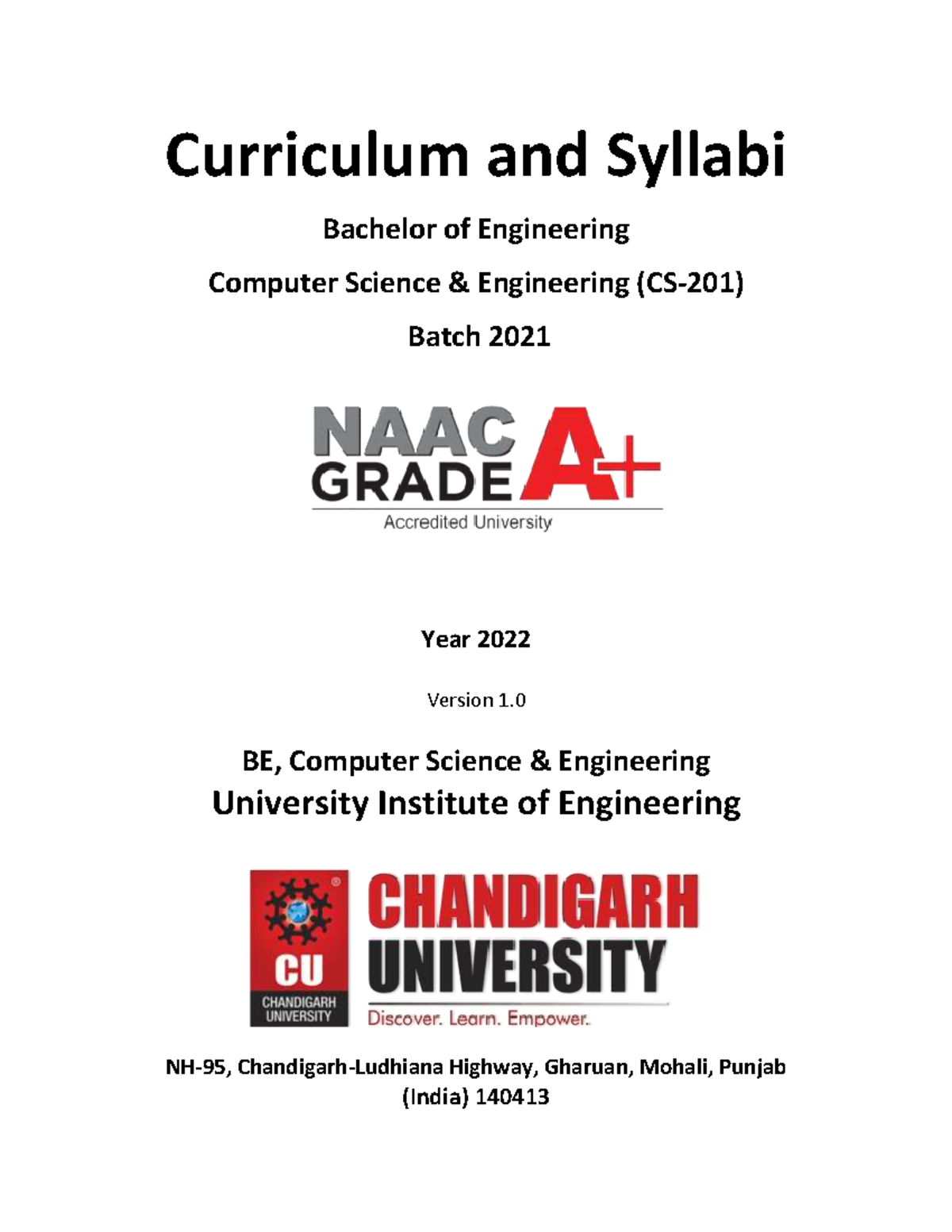 Syllabus 4th Semester (Batch 2025 Passouts) for CS201 Curriculum