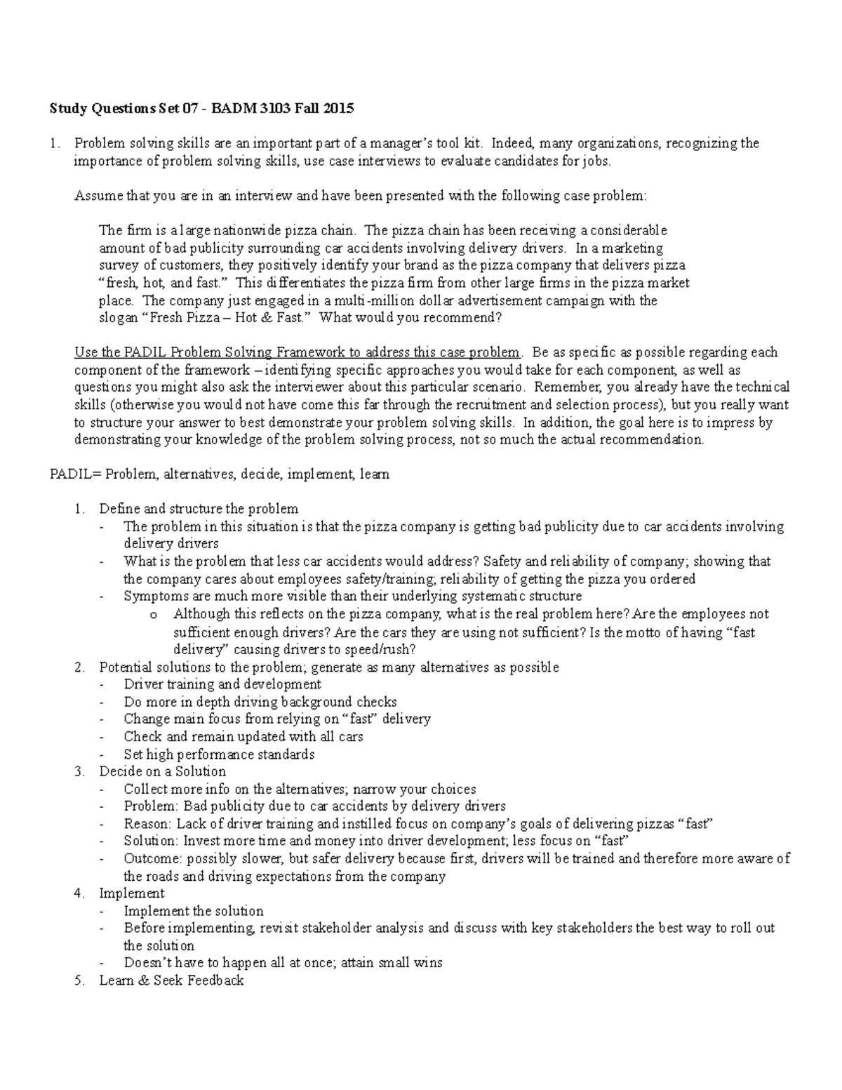 Homework survey picture