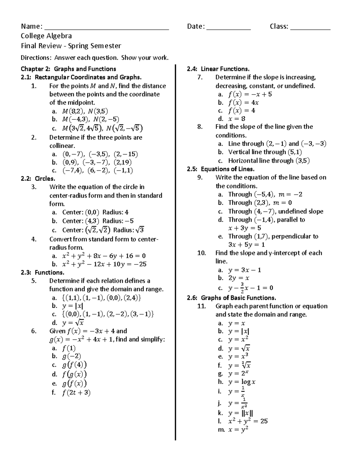 Final+Review+Spring+Sem - Name: _______________________________ Date ...