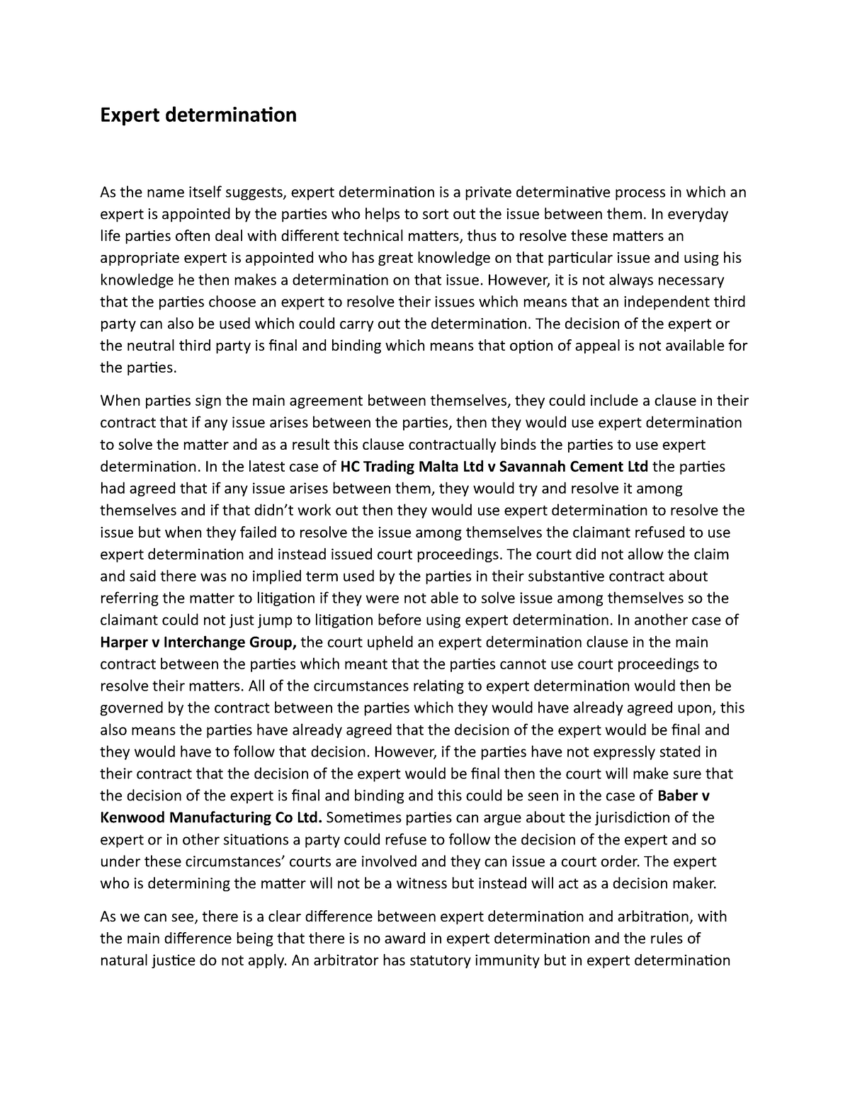 human experts essay