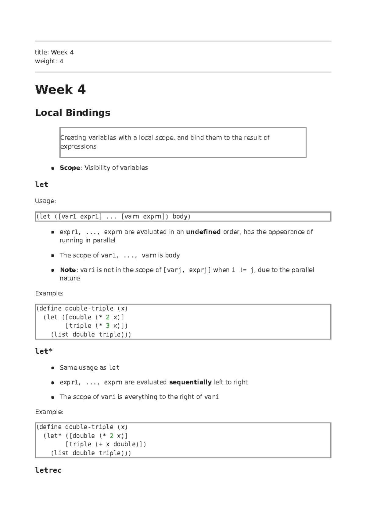 Week 4 Lecture notes for CSCC24 - title: Week 4 weight: 4 Week 4 Local ...