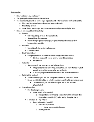 internal validity notes - Research methods 4/21/ Internal validity- the ...