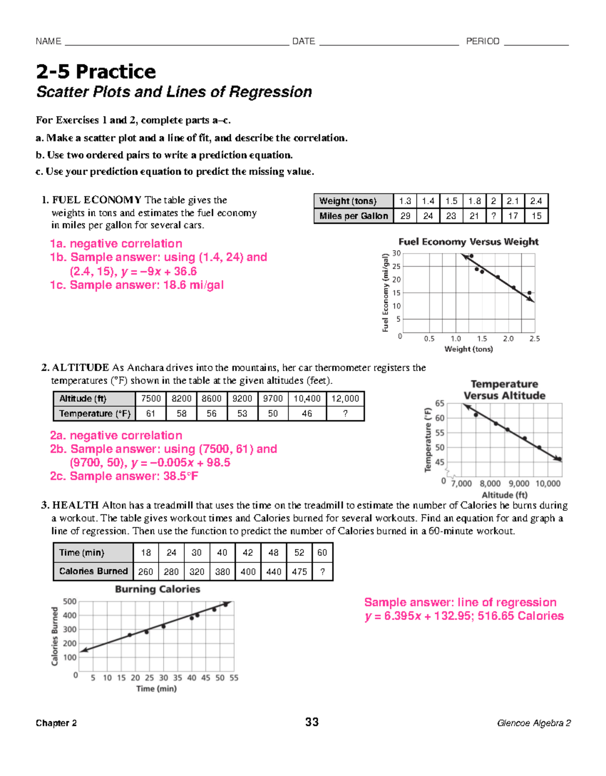 Practice Ws 2 5 Solutions Name