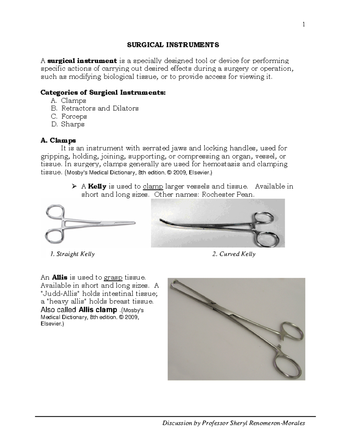 Surgical Instrument - - Studocu